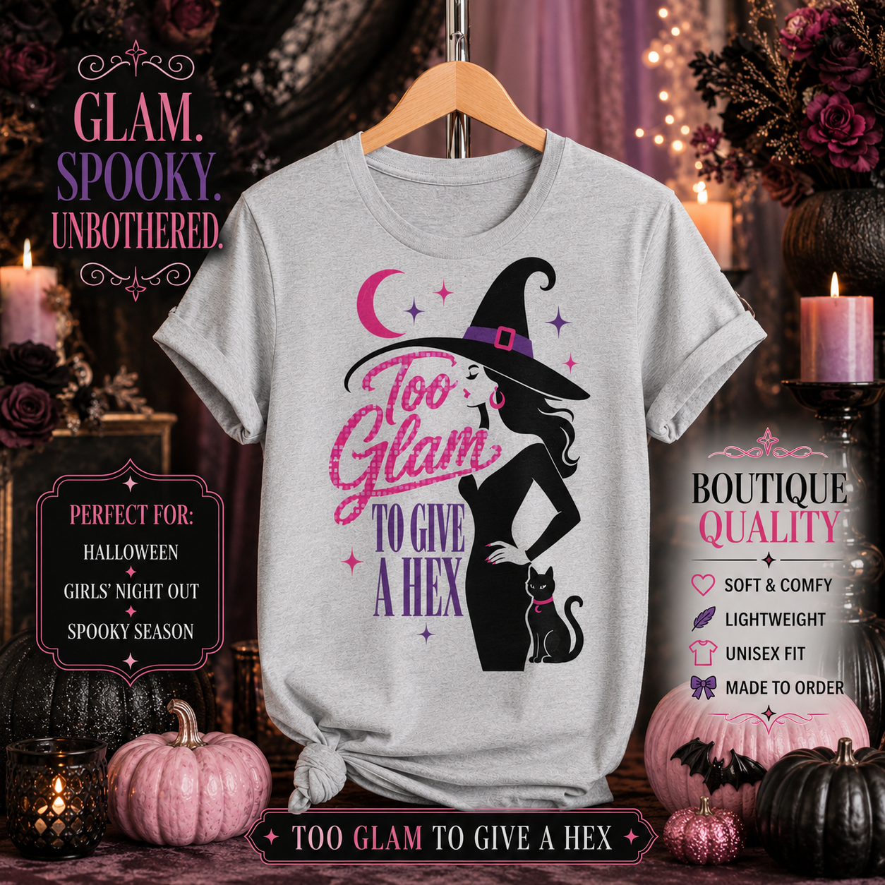 Sassy Witch Cat Shirt Funny Halloween Graphic Tee