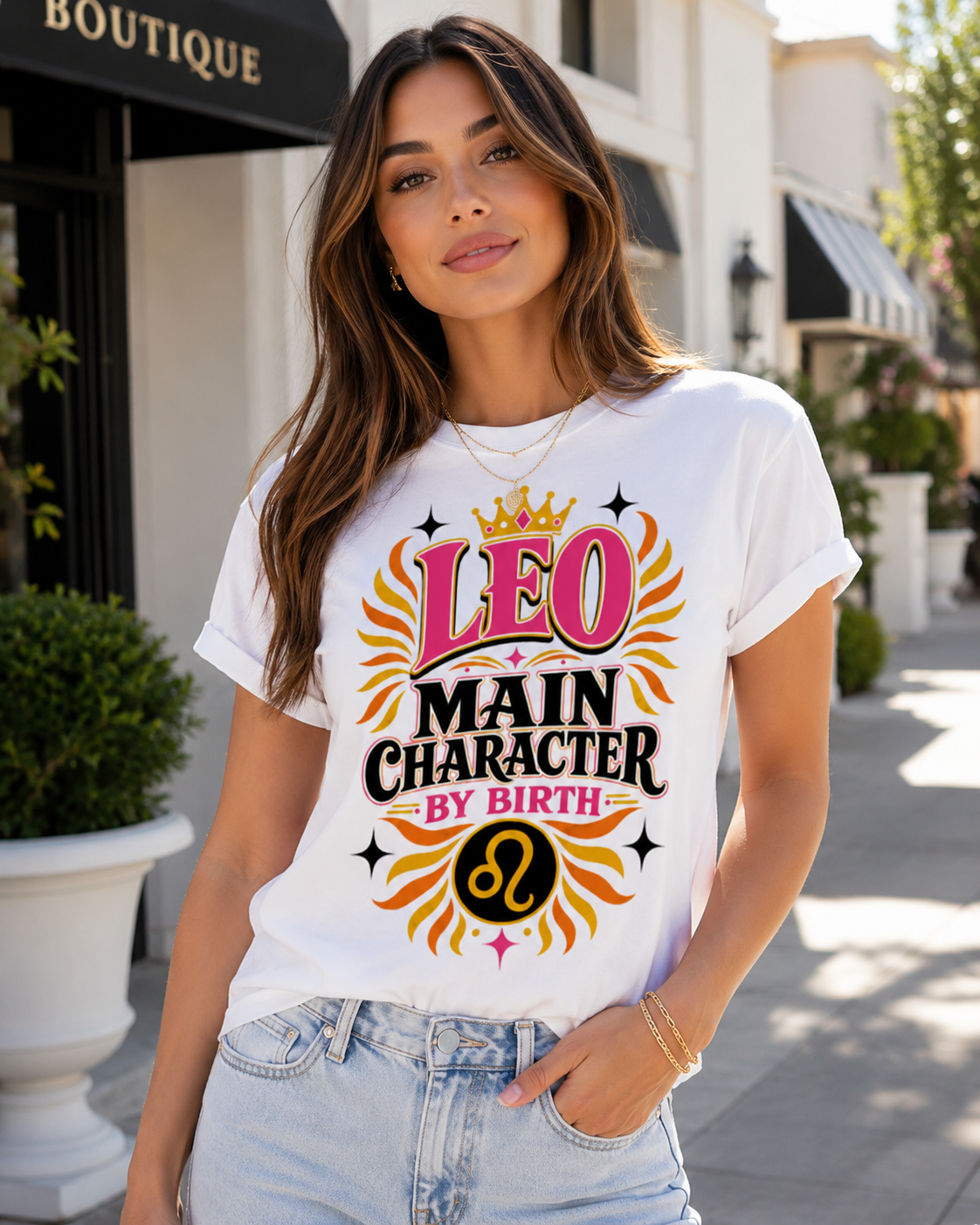 Leo Shirt, Main Character by Birth Tee, Leo Zodiac T-Shirt, Birthday Astrology Shirt, Sassy Graphic Tee for Women, Leo Gift