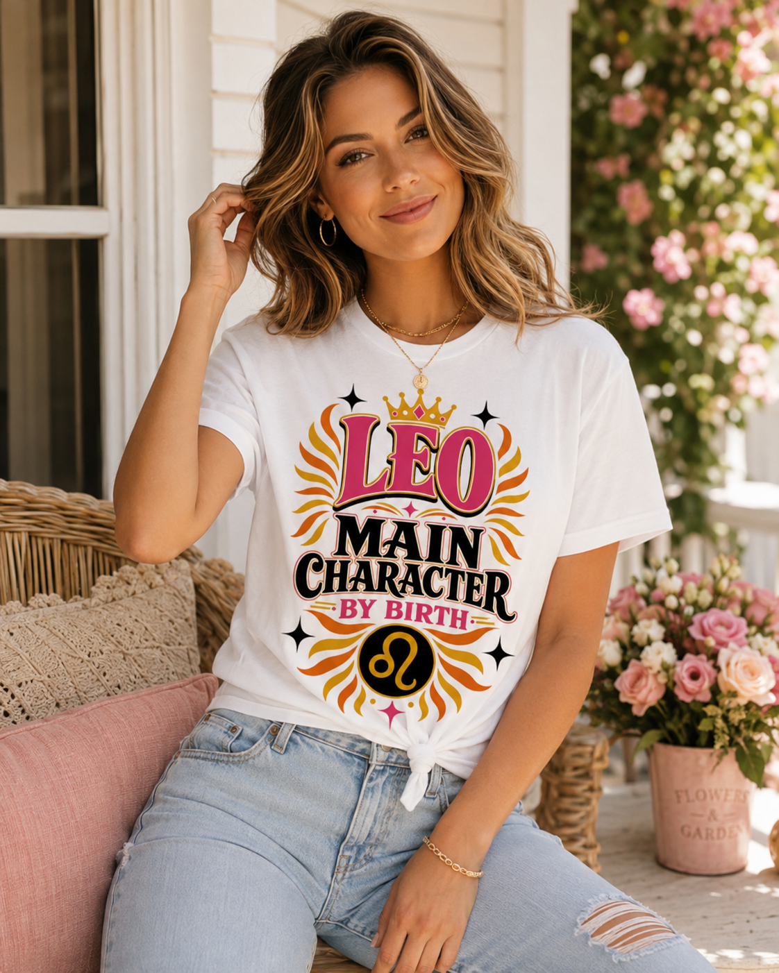 Leo Shirt, Main Character by Birth Tee, Leo Zodiac T-Shirt, Birthday Astrology Shirt, Sassy Graphic Tee for Women, Leo Gift