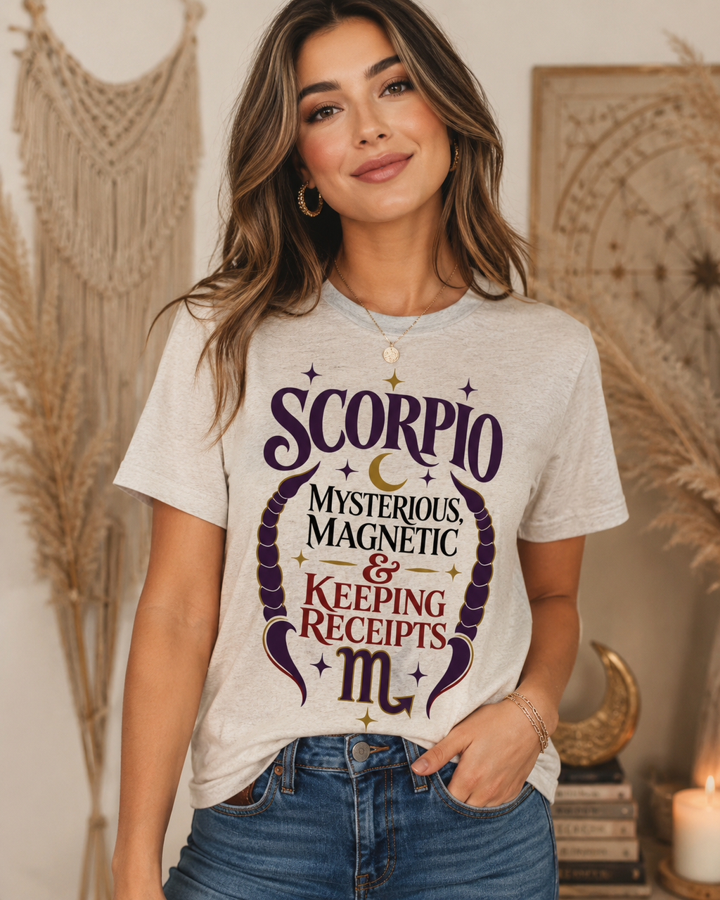 Scorpio Zodiac Shirt, Mysterious Magnetic Keeping Receipts Tee, Sassy Astrology T-Shirt, Scorpio Birthday Gift, Zodiac Graphic Tee