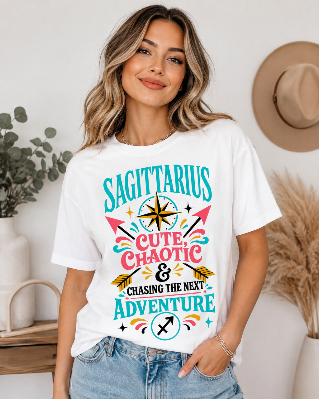Sagittarius Shirt, Cute Chaotic Adventure Tee, Funny Zodiac Birthday Gift, Sagittarius Woman Shirt, Sassy Astrology Graphic Tee