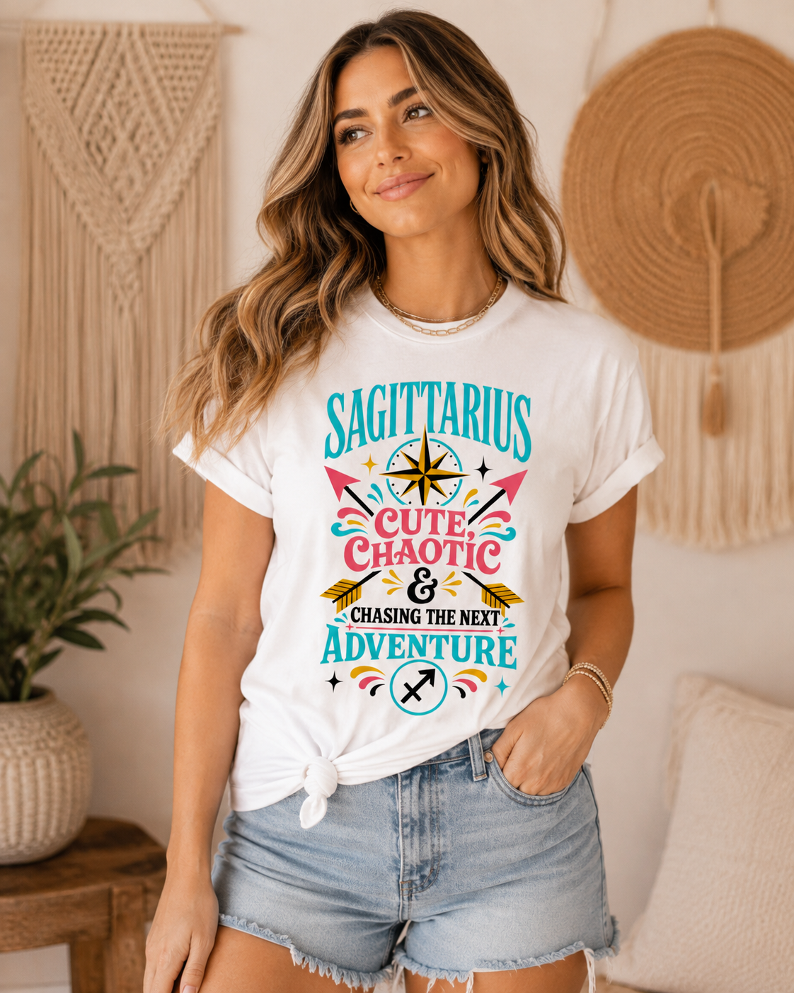 Sagittarius Shirt, Cute Chaotic Adventure Tee, Funny Zodiac Birthday Gift, Sagittarius Woman Shirt, Sassy Astrology Graphic Tee