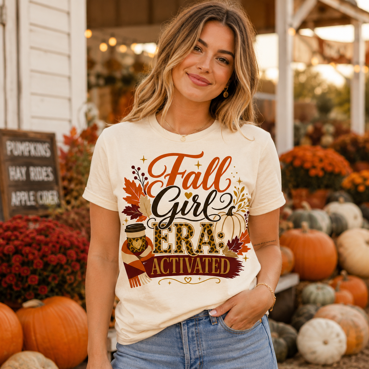 Fall Girl Era Activated Shirt | Sassy Autumn Graphic Tee