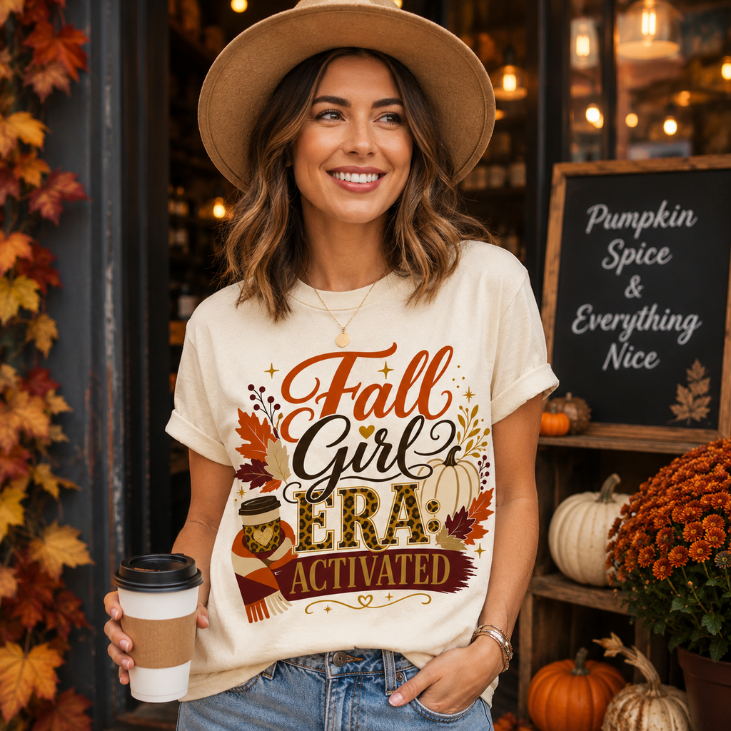 Fall Girl Era Activated Shirt | Sassy Autumn Graphic Tee