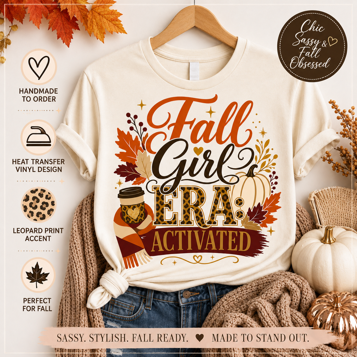 Fall Girl Era Activated Shirt | Sassy Autumn Graphic Tee