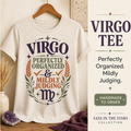 Virgo Zodiac Shirt, Perfectly Organized Mildly Judging Tee, Sassy Astrology Gift, Virgo Birthday Shirt, Sass in the Stars Collection