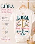 Libra Zodiac Shirt, Pretty Polished Still Deciding Tee, Libra Birthday Gift, Sassy Astrology Graphic Tee, Women’s Zodiac Shirt